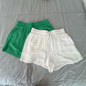 Forever 21 Shorts in Green and White